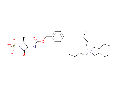 Molecular Structure of 80082-62-8 (TETRABUTYLAMMONIUM (2S,3S)-3-{[(BENZYLOXY)CARBONYL]AMINO}-2-METHYL-4-OXOAZETIDINE-1-SULFONATE)