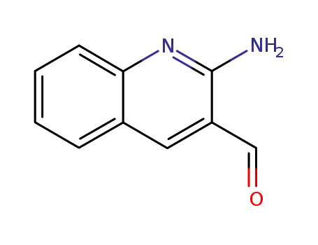 Molecular Structure of 75353-62-7 (3-Quinolinecarboxaldehyde, 2-amino-)