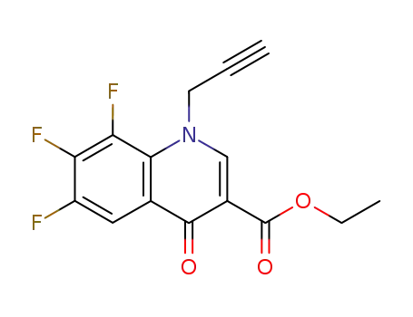Molecular Structure of 138826-27-4 (3-Quinolinecarboxylic acid,
6,7,8-trifluoro-1,4-dihydro-4-oxo-1-(2-propynyl)-, ethyl ester)