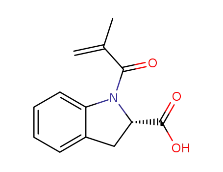 (-)-1-(2-methyl-1-oxo-2-propenyl)indoline-2-carboxylic acid