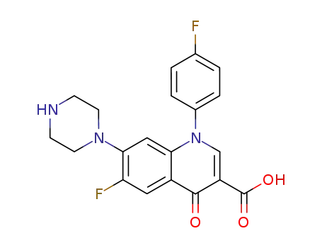 6-Fluoro-1-(4-fluorophenyl)-4-oxo-7-(piperazin-1-yl)-1,4-dihydroquinoline-3-carboxylic acid