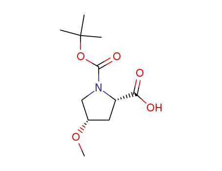 Molecular Structure of 83623-93-2 ((2S,4S)-4-METHOXY-PYRROLIDINE-1,2-DICARBOXYLIC ACID 1-TERT-BUTYL ESTER)