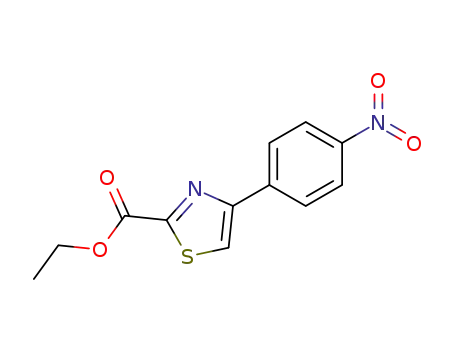 Molecular Structure of 53101-04-5 (ETHYL 4-(4-NITROPHENYL)-1,3-THIAZOLE-2-CARBOXYLATE)