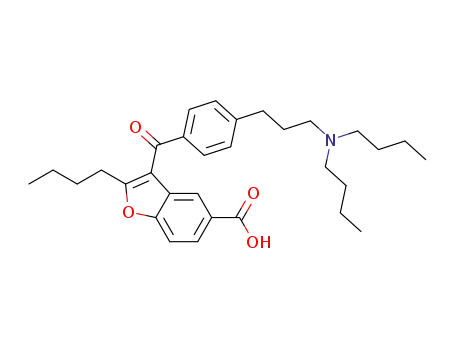 Molecular Structure of 401928-16-3 (5-Benzofurancarboxylic acid,
2-butyl-3-[4-[3-(dibutylamino)propyl]benzoyl]-)