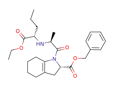 1H-Indole-2-carboxylic acid,  1-[(2S)-2-[[(1S)-1-(ethoxycarbonyl)butyl]amino]-1-oxopropyl]-2,3,4,5,6,7  -hexahydro-, phenylmethyl ester, (2S)-