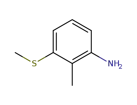 Molecular Structure of 60710-81-8 (Benzenamine, 2-methyl-3-(methylthio)-)