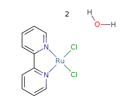 Molecular Structure of 15746-57-3 (CIS-DICHLOROBIS(2,2'-BIPYRIDINE)RUTHENIUM (II) DIHYDRATE, 99)