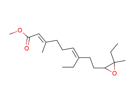 2,6-Nonadienoic acid,7-ethyl-9-[(2R,3S)-3-ethyl-3-methyl-2-oxiranyl]-3-methyl-, methyl ester,(2E,6E)-