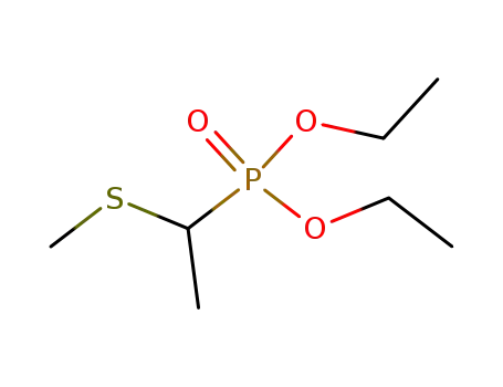 Molecular Structure of 22966-40-1 (Phosphonic acid, [1-(methylthio)ethyl]-, diethyl ester)
