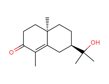 Molecular Structure of 547-27-3 (2(3H)-Naphthalenone,4,4a,5,6,7,8-hexahydro- 7-(1-hydroxy-1-methylethyl)-1,4a-dimethyl-,(4aR,7R)- )