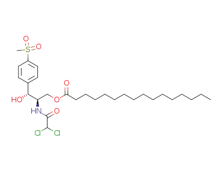 Molecular Structure of 21478-01-3 ([R-(R*,R*)]-2-[(dichloroacetyl)amino]-3-hydroxy-3-[4-(methylsulphonyl)phenyl]propyl palmitate)