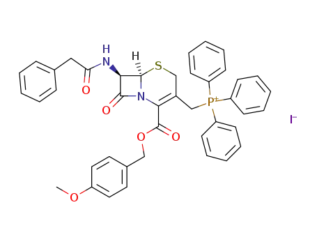 Phosphonium,
[[(6R,7R)-2-[[(4-methoxyphenyl)methoxy]carbonyl]-8-oxo-7-[(phenylacet
yl)amino]-5-thia-1-azabicyclo[4.2.0]oct-2-en-3-yl]methyl]triphenyl-,
iodide
