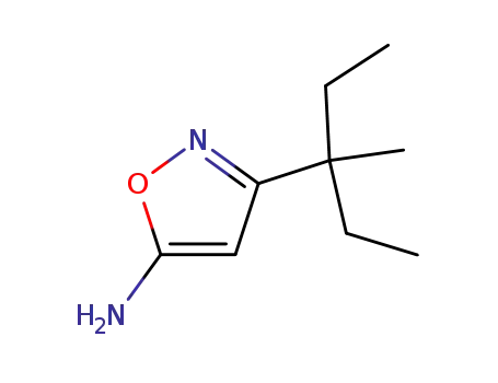Molecular Structure of 82560-06-3 (3-(1-Ethyl-1-methylpropyl)-5-isoxazolamine)