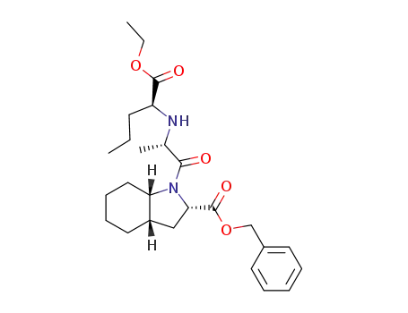 Molecular Structure of 122454-52-8 ((2S,3aS,7aS)-1-[(2S)-2-[[(1S)-1-(Ethoxycarbonyl)butyl]aMino]-1-oxopropyl]octahydro-1H-indole-2-carboxylic Acid Benzyl Ester)