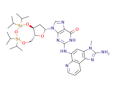 Guanosine,
N-(2-amino-3-methyl-3H-imidazo[4,5-f]quinolin-5-yl)-2'-deoxy-3',5'-O-[1,
1,3,3-tetrakis(1-methylethyl)-1,3-disiloxanediyl]-