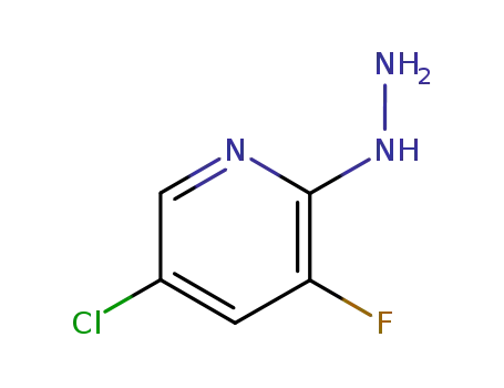 Molecular Structure of 248255-70-1 (5-chloro-3-fluoro-2-hydrazinylpyridine)