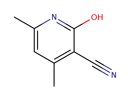 Molecular Structure of 769-28-8 (3-Cyano-4,6-dimethyl-2-hydroxypyridine)