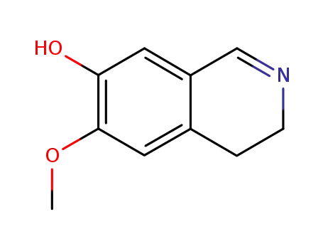 Molecular Structure of 4602-73-7 (7-Hydroxy-6-methoxy-3,4-dihydroisoquinoline)