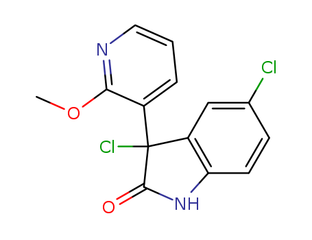 2H-Indol-2-one, 3,5-dichloro-1,3-dihydro-3-(2-methoxy-3-pyridinyl)-