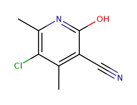 Molecular Structure of 23819-92-3 (5-CHLORO-2-HYDROXY-4,6-DIMETHYLNICOTINONITRILE)
