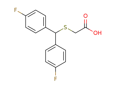 Molecular Structure of 90212-81-0 (Acetic acid, [[bis(4-fluorophenyl)methyl]thio]-)