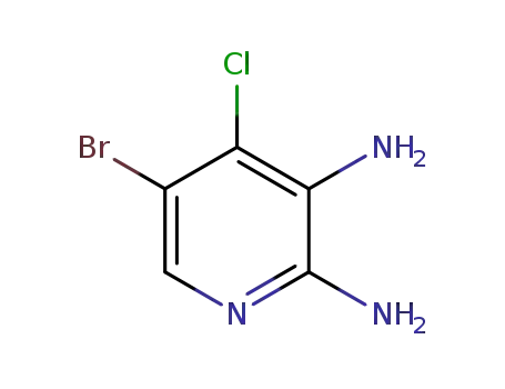 Molecular Structure of 1131604-99-3 (5-bromo-4-chloropyridine-2,3-diamine)