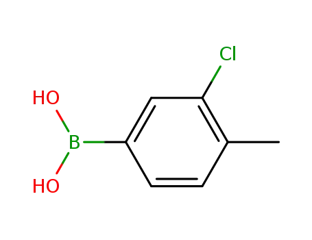 Molecular Structure of 175883-63-3 (3-Chloro-4-methylphenylboronic acid)