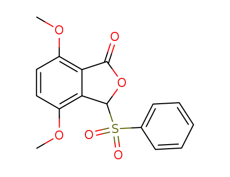 Molecular Structure of 95374-80-4 (1(3H)-Isobenzofuranone, 4,7-dimethoxy-3-(phenylsulfonyl)-)