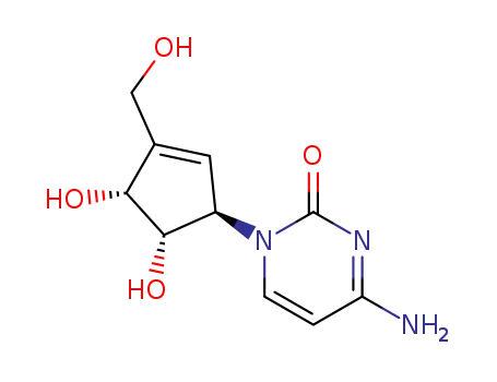 2(1H)-Pyrimidinone, 4-amino-1-(4,5-dihydroxy-3-(hydroxymethyl)-2-cyclopenten-1-yl)-, (1R-(1-alpha,4-beta,5-beta))- cas  90597-22-1