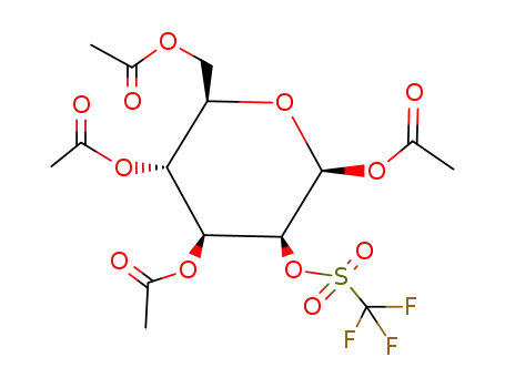 Molecular Structure of 92051-23-5 (b-D-Mannopyranose,1,3,4,6-tetraacetate 2-(trifluoromethanesulfonate))