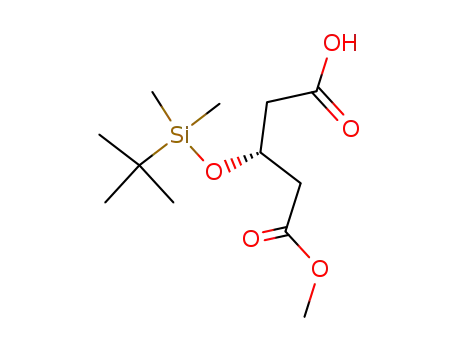 (R)-3-((tert-Butyldimethylsilyl)oxy)-5-methoxy-5-oxopentanoic acid cas no. 109744-49-2 98%