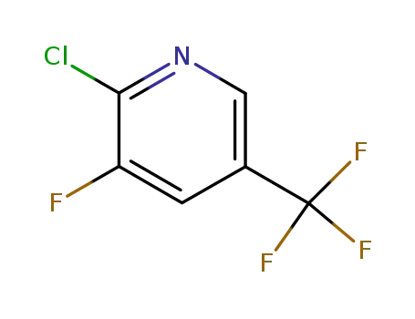 Molecular Structure of 72600-67-0 (2-Chloro-3-fluoro-5-(trifluoromethyl)pyridine)
