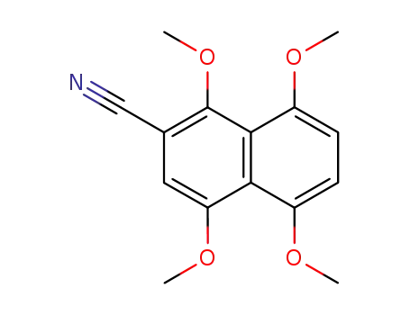 Molecular Structure of 97476-17-0 (2-Naphthalenecarbonitrile, 1,4,5,8-tetramethoxy-)