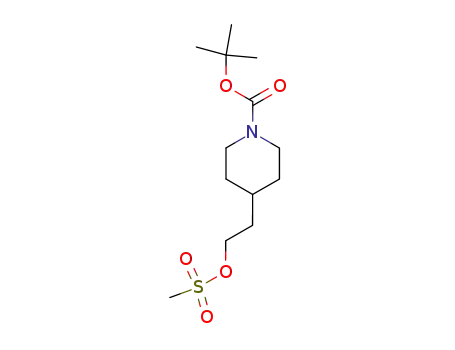 Molecular Structure of 147699-19-2 (1-BOC-4-(2-METHANESULFONYLOXY-ETHYL)-PIPERIDINE)