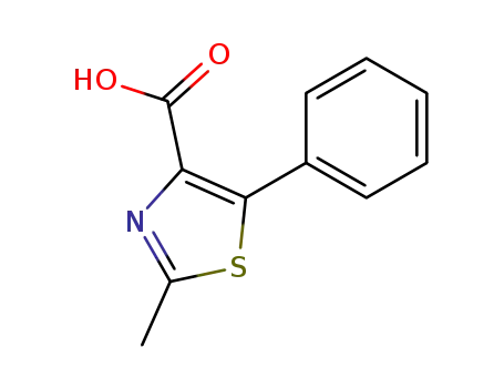 Molecular Structure of 13743-09-4 (5-PHENYL-2-METHYL-4-THIAZOLE-CARBOXYLIC ACID)
