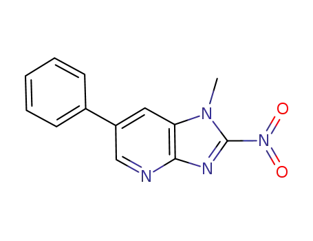 Molecular Structure of 129018-59-3 (1-Methyl-2-nitro-6-phenylimidazo[4,5-B]pyridine)