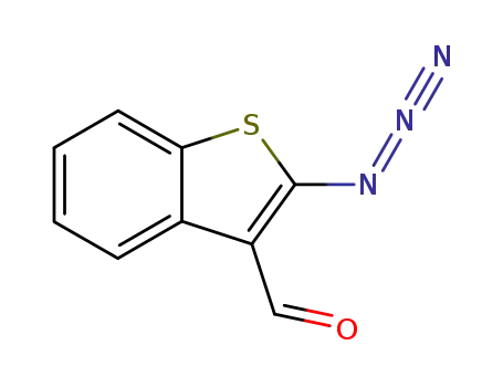 Molecular Structure of 39827-54-8 (Benzo[b]thiophene-3-carboxaldehyde, 2-azido-)