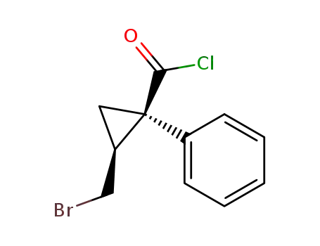 Cyclopropanecarbonyl chloride, 2-(bromomethyl)-1-phenyl-, cis-