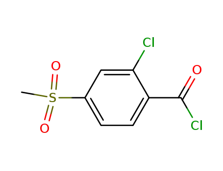 Molecular Structure of 106904-10-3 (Benzoyl chloride, 2-chloro-4-(methylsulfonyl)-)