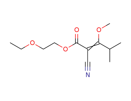 2-Pentenoic acid, 2-cyano-3-methoxy-4-methyl-, 2-ethoxyethyl ester
