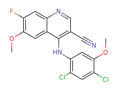 4-(2,4-Dichloro-5-methoxyanilino)-7-fluoro-6-methoxy-3-quinolinecarbonitrile