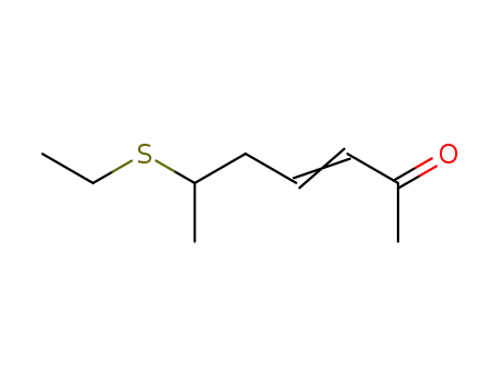 Molecular Structure of 81008-52-8 (6-Ethylthio-3-hepten-2-one)