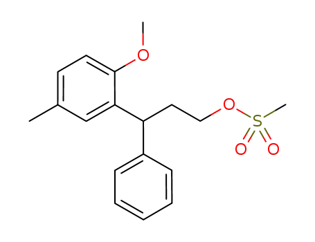 Molecular Structure of 882878-66-2 (3-(2-Methoxy-5-methylphenyl)-3-phenylpropyl methanesulfonate)