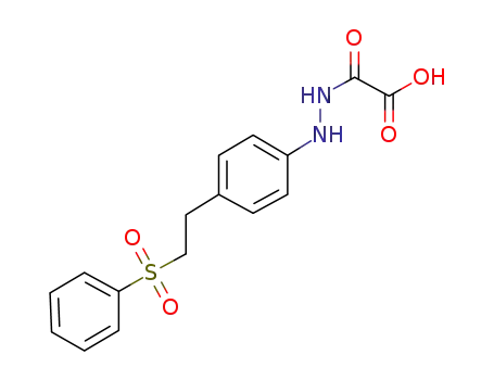 Molecular Structure of 868618-78-4 (2-oxo-2-(2-(4-(2-(phenylsulfonyl)ethyl)phenyl)hydrazinyl)acetic acid)