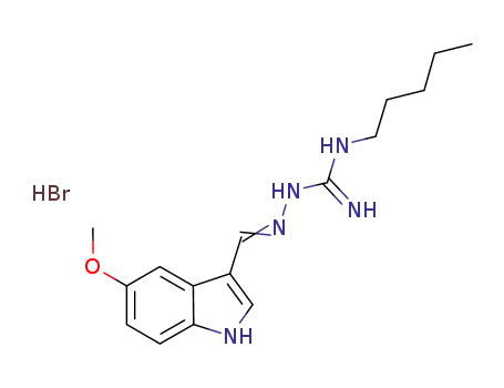 Hydrazinecarboximidamide,
2-[(5-methoxy-1H-indol-3-yl)methylene]-N-pentyl-, monohydrobromide