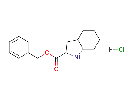 Molecular Structure of 82717-97-3 (1H-Indole-2-carboxylic acid, octahydro-, phenylmethyl ester,
hydrochloride)