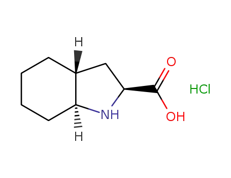 Molecular Structure of 144540-75-0 ((2S,3aR,7aS)-1H-Octahydroindole-2-carboxylic acid hydrochloride)