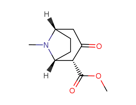 Molecular Structure of 85506-18-9 (8-Azabicyclo[3.2.1]octane-2-carboxylic acid, 8-methyl-3-oxo-, methyl
ester, (1R,2R,5S)-)