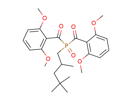 Molecular Structure of 145052-34-2 (Phosphine oxide, bis(2,6-dimethoxybenzoyl)(2,4,4-trimethylpentyl)-)
