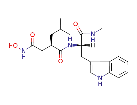 Butanediamide,N4-hydroxy-N1-[(1S)-1-(1H-indol-3-ylmethyl)-2-(methylamino)-2-oxoethyl]-2-(2-methylpropyl)-,(2R)-